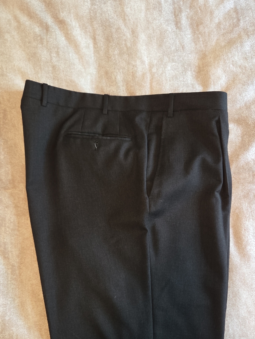 Canali Black Dress Trousers with Branded Waistband